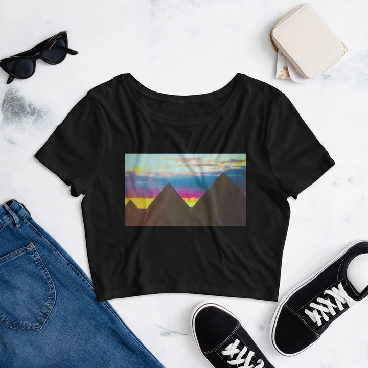 Women's Pyramid Sunset Crop Tee
