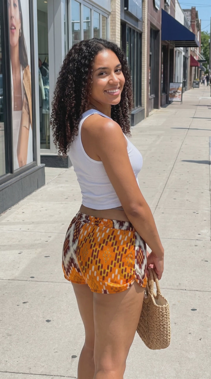 Tribal Mosaic Printed Shorts