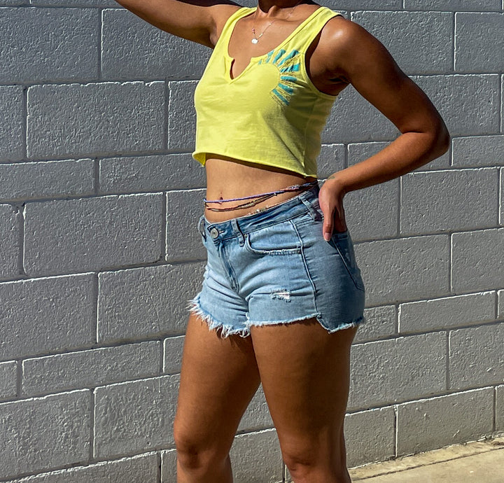 Cali Crop Tank - Summer Yellow