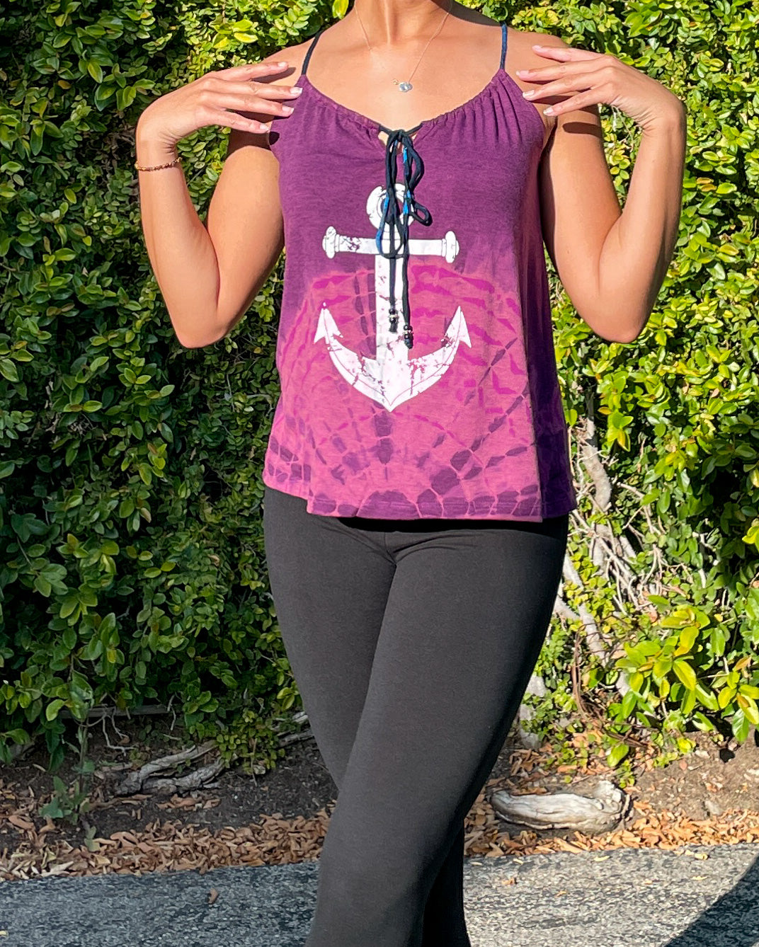 Magenta Tye-Dye Anchor Tank