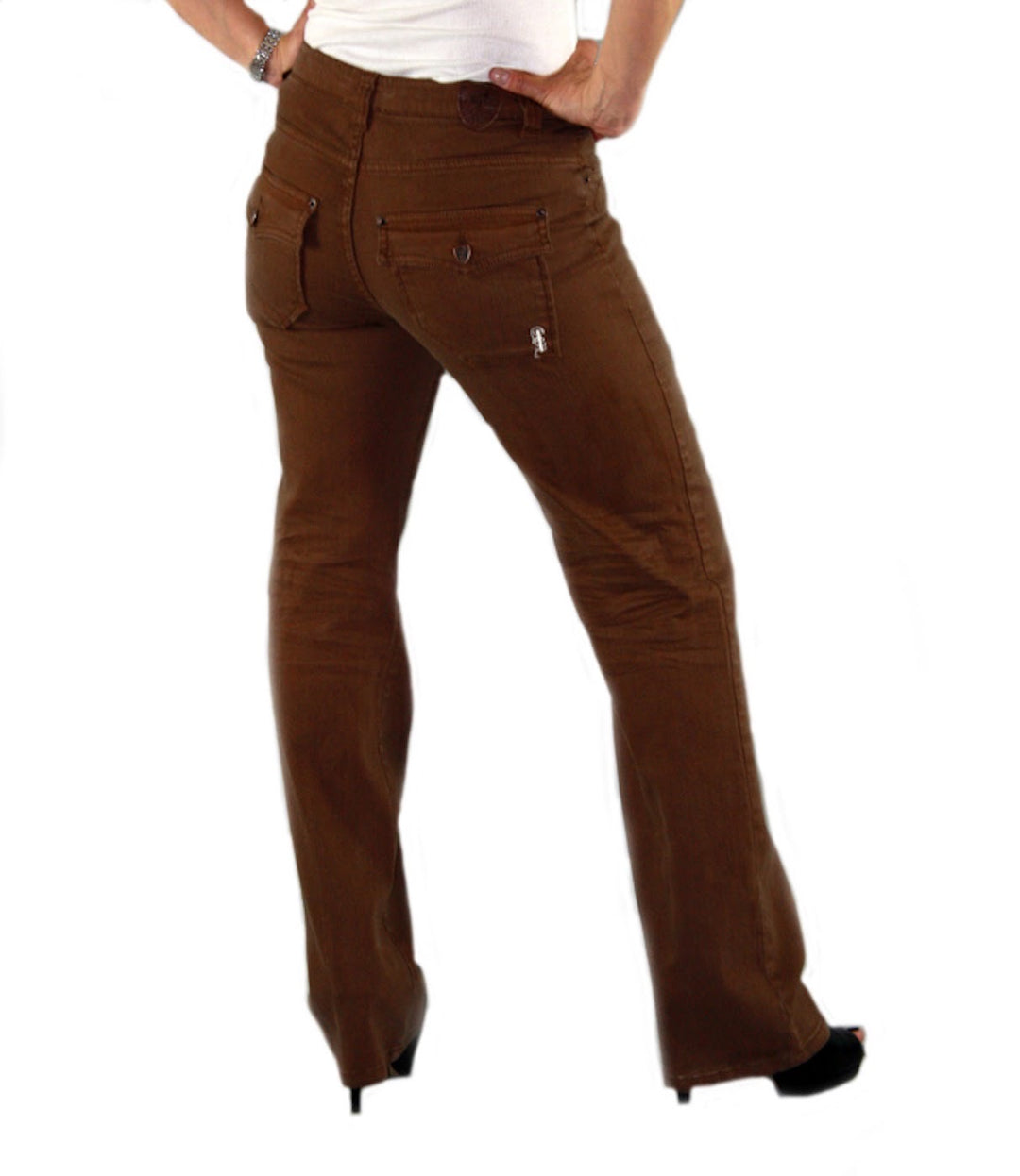 Flap pocket premium stretch twill bootcut pant