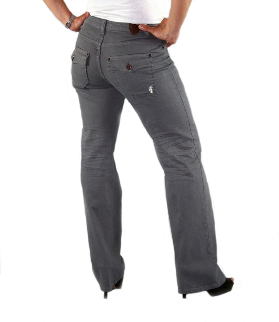 Flap pocket premium stretch twill bootcut pant